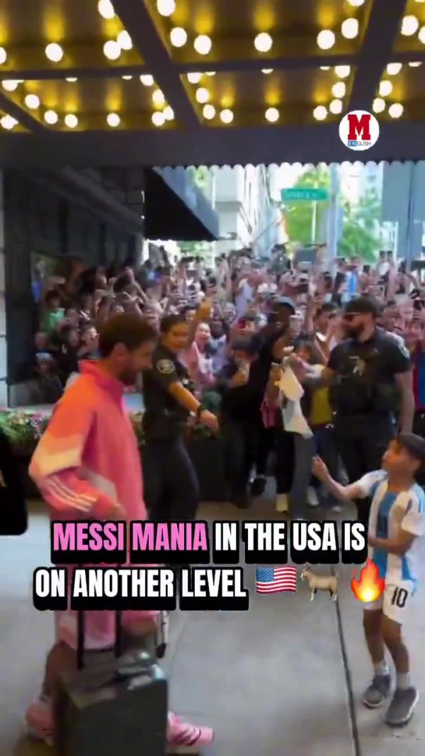 顶流人气！马卡报晒球迷欢迎梅西视频：美国为梅西疯狂